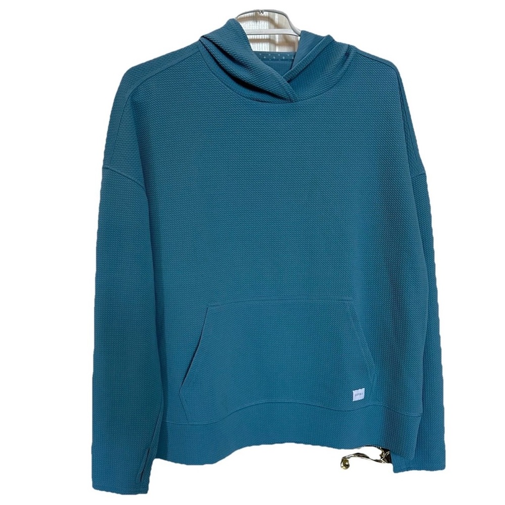 SOYBU Humble Teal Hoodie Textured Thumbholes-Women’s S-Yoga Granola Gorpcore